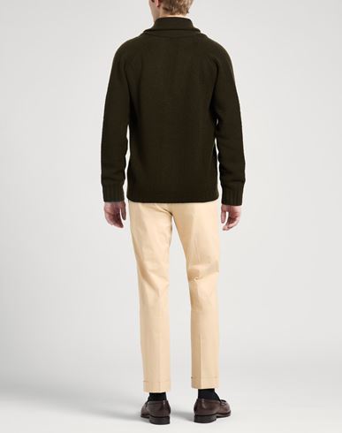 Man Cardigan Dark green Size 40 Merino Wool