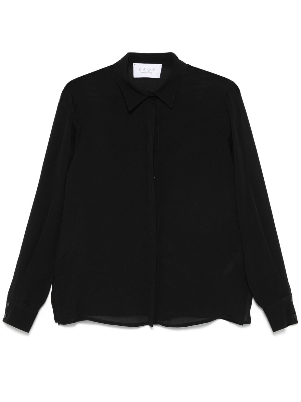 Crepe de chine shirt - Black