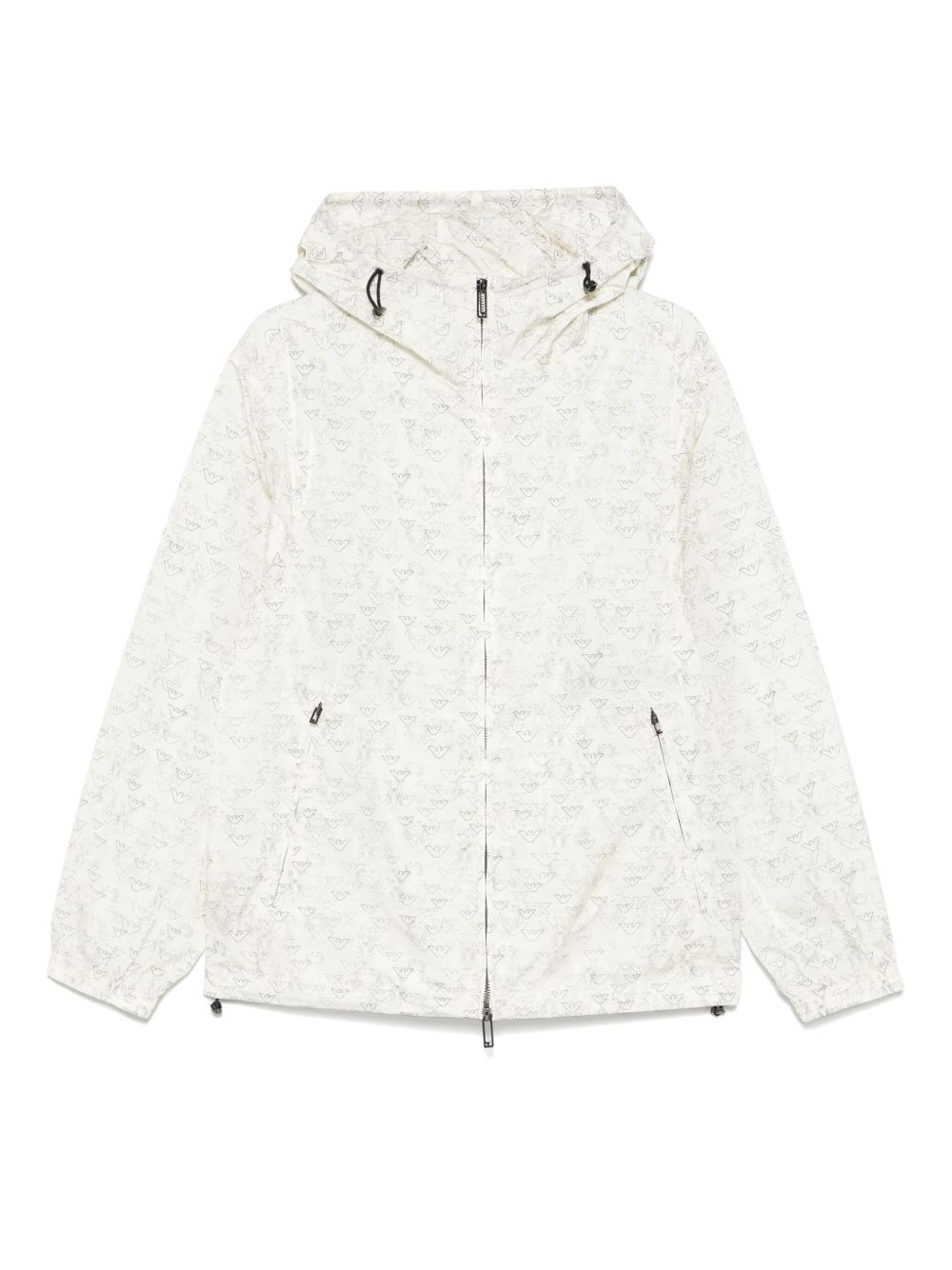 Emporio Armani logo-print jacket - White