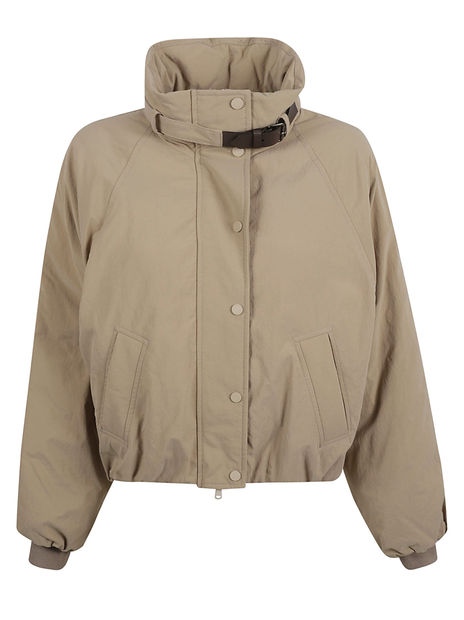 Long-sleeve down jacket - Neutrals
