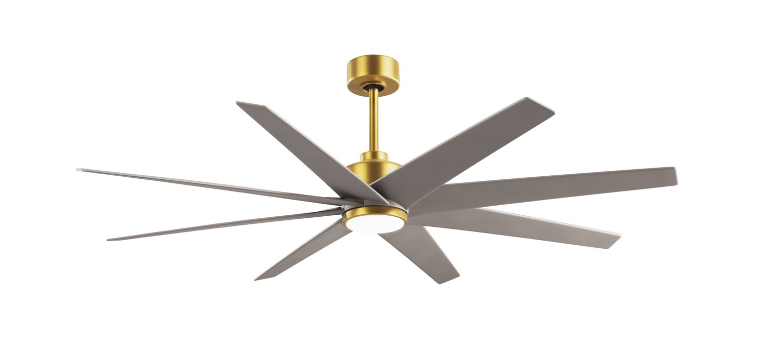 Brushed Brass 64" Ceiling Fan from the Ariella-LK Collection