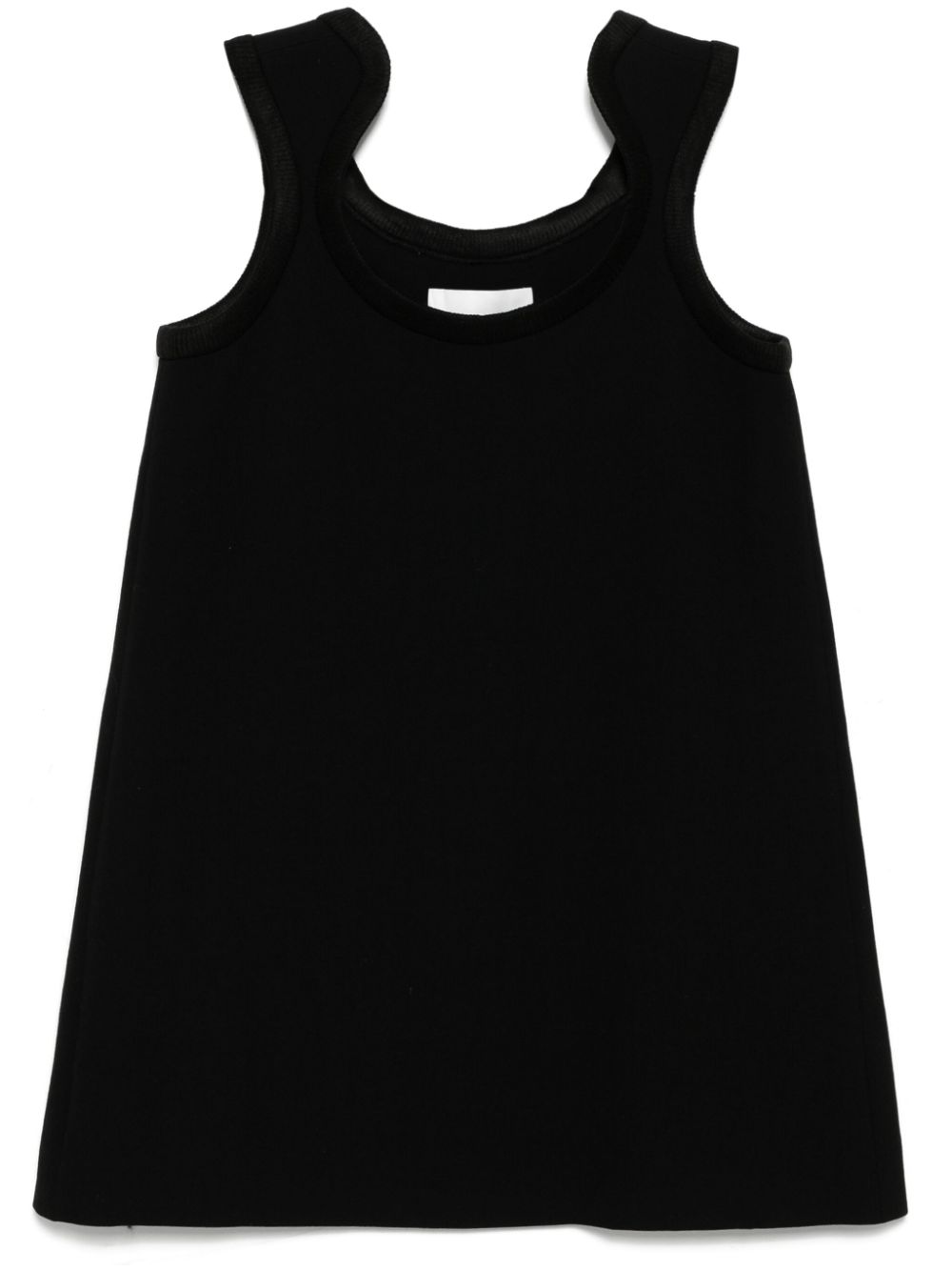 Curve ribbed wool mini dress - Black