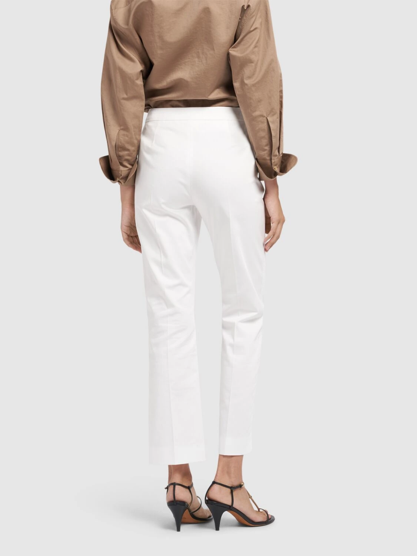 White Long trouser OKRA