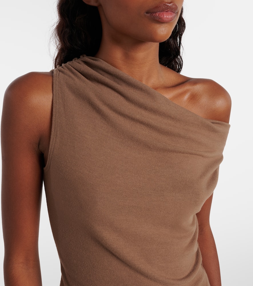Lauren asymmetric jersey top