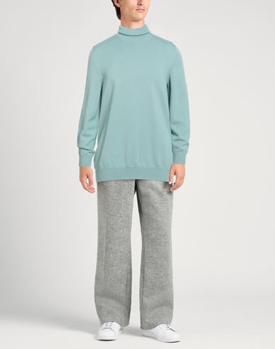 Drumohr Man Turtleneck Light green Size 44 Merino Wool