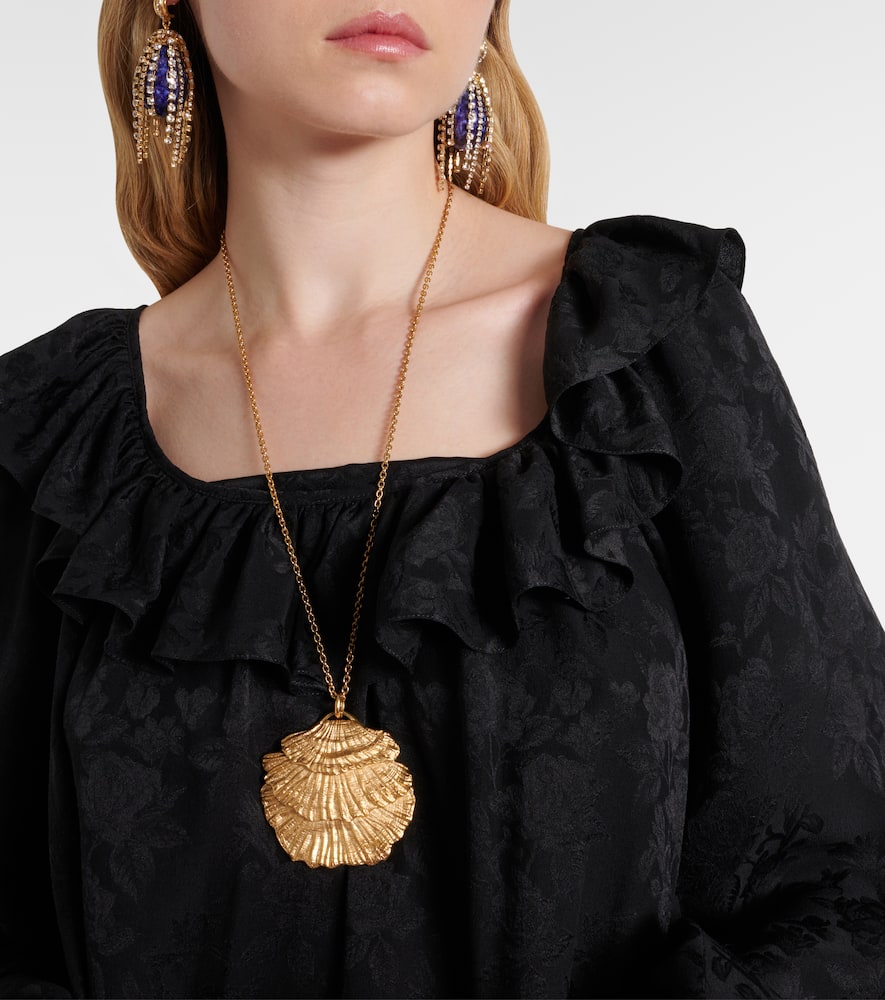 Chloé Ruffled jacquard silk minidress