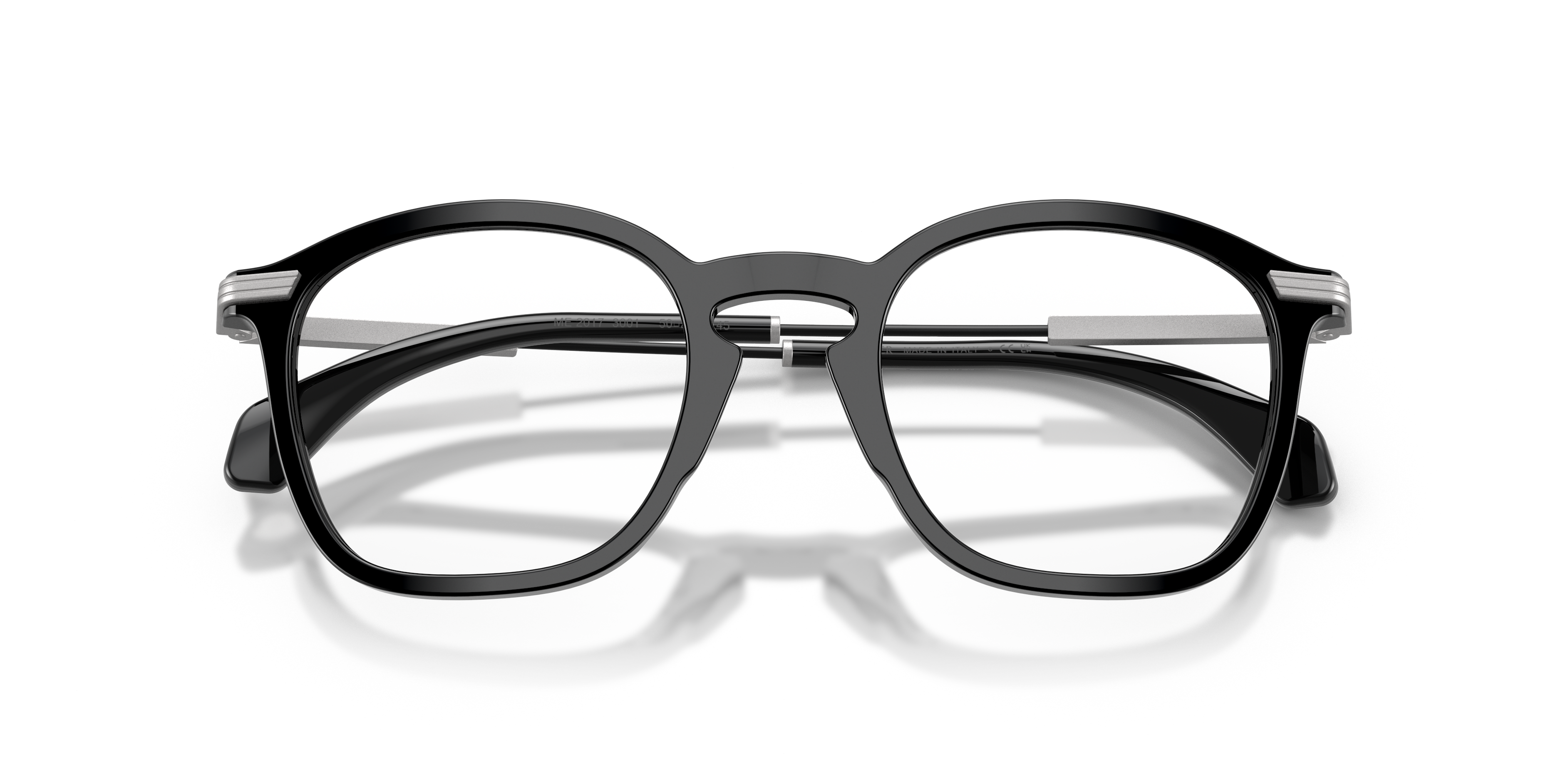 Moncler Uniseks Moncler ME2017 3001 Optische monturen Acetaat Zwart Transparant Geometrisch Normaa