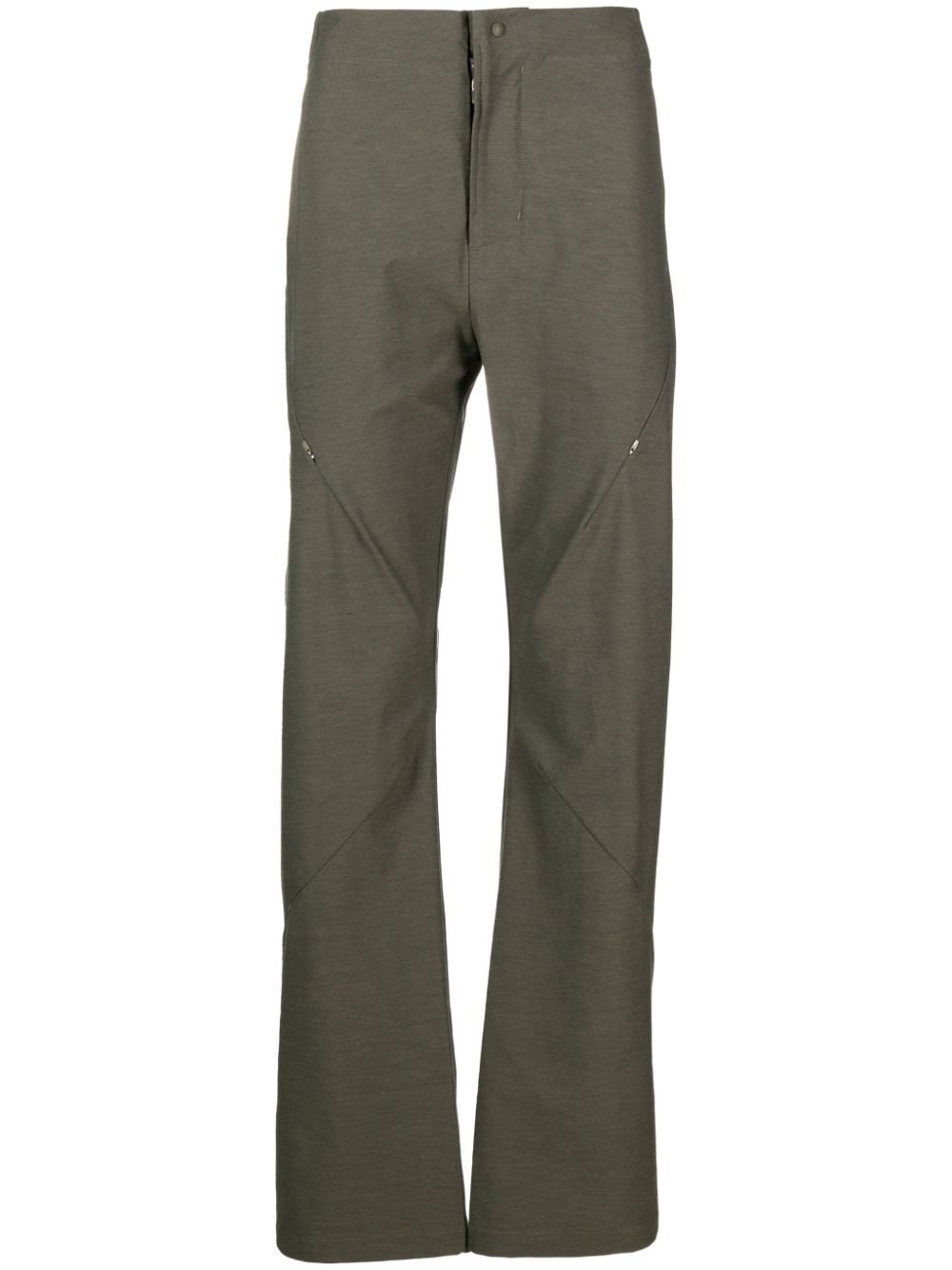 Stretch-Design Technical Trousers — Olive Green