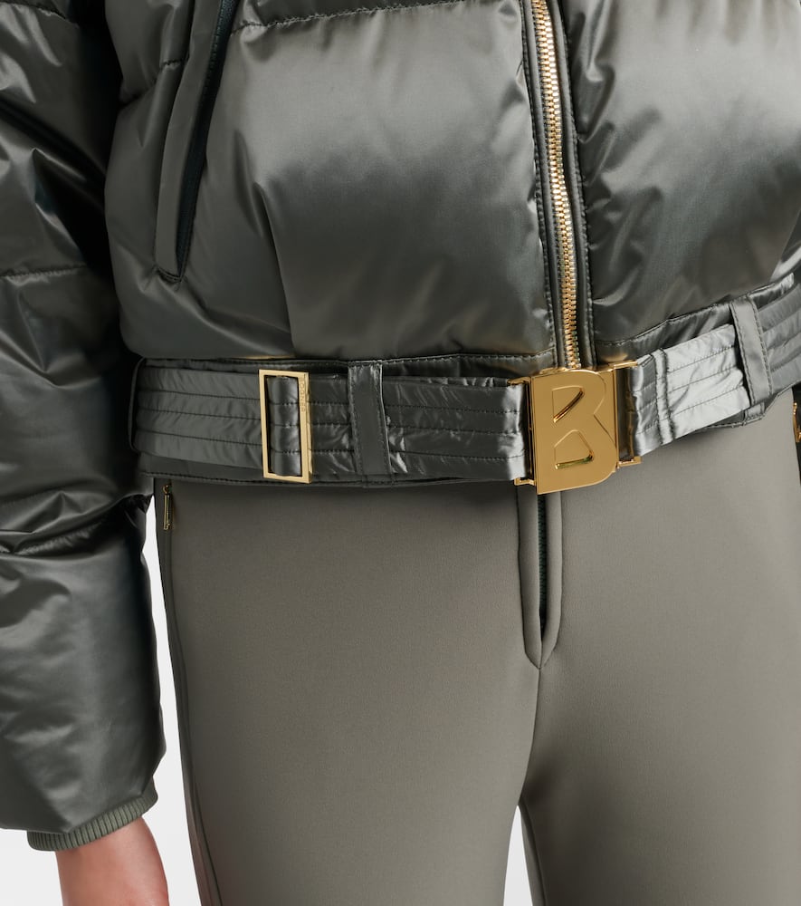 Cropped down ski jacket