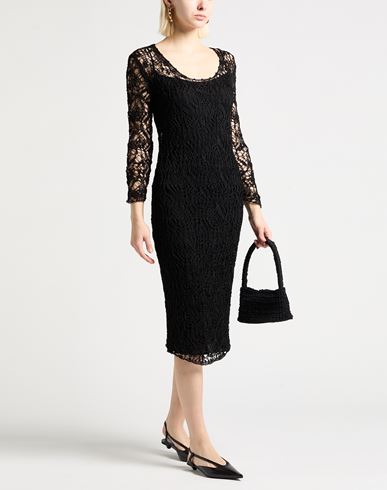 Woman Midi dress Black Size S Acetate