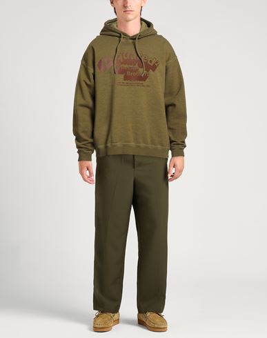 Man Sweatshirt Military green Size L Cotton