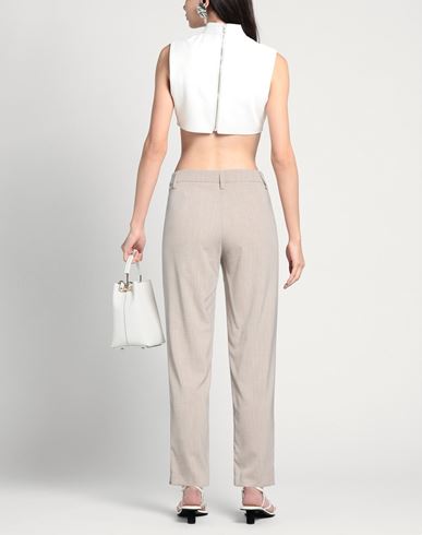 Woman Pants Beige Size 16 Polyester, Viscose, Elastane