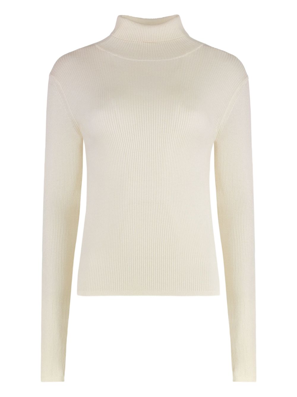 Ribbed turtleneck sweater - Neutrals