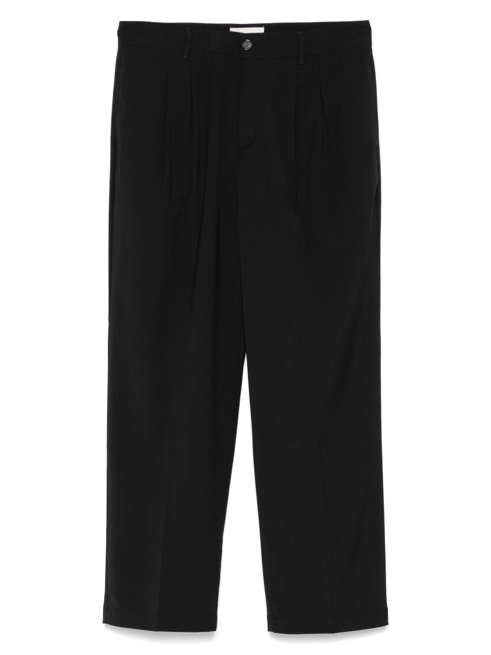 The Editor pleat-detail trousers - Black