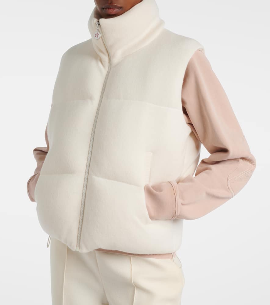 Wool and cashmere down vest
