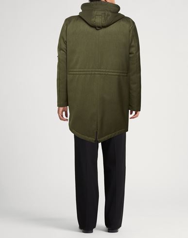 Man Puffer Dark green Size L Wool, Polyamide