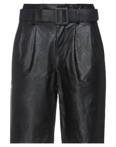 Odì Odì Woman Shorts & Bermuda Shorts Black Size S Polyurethane, Viscose