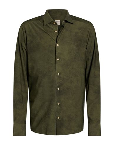 Stenströms Man Shirt Military green Size L Polyamide, Elastane