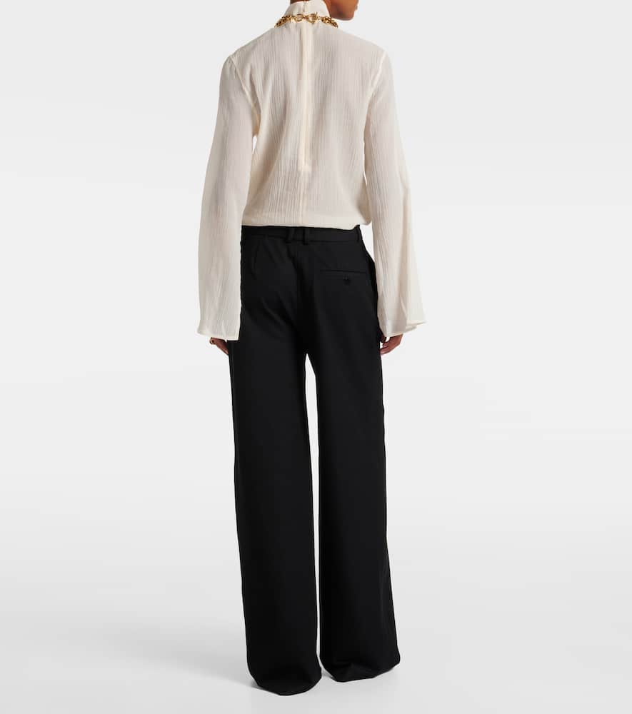 Yukio gabardine straight pants