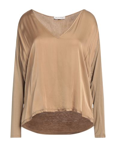 Manila Grace Woman Top Camel Size 6 Viscose