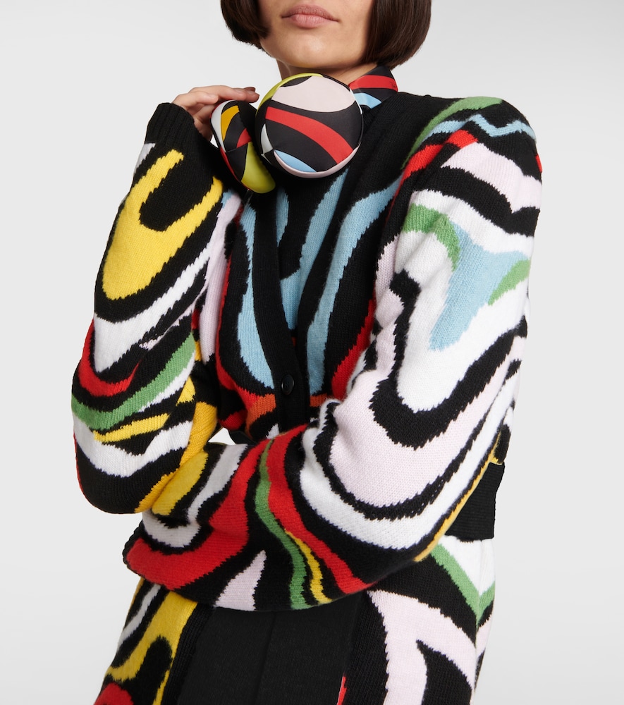 X Fusalp intarsia wool cardigan