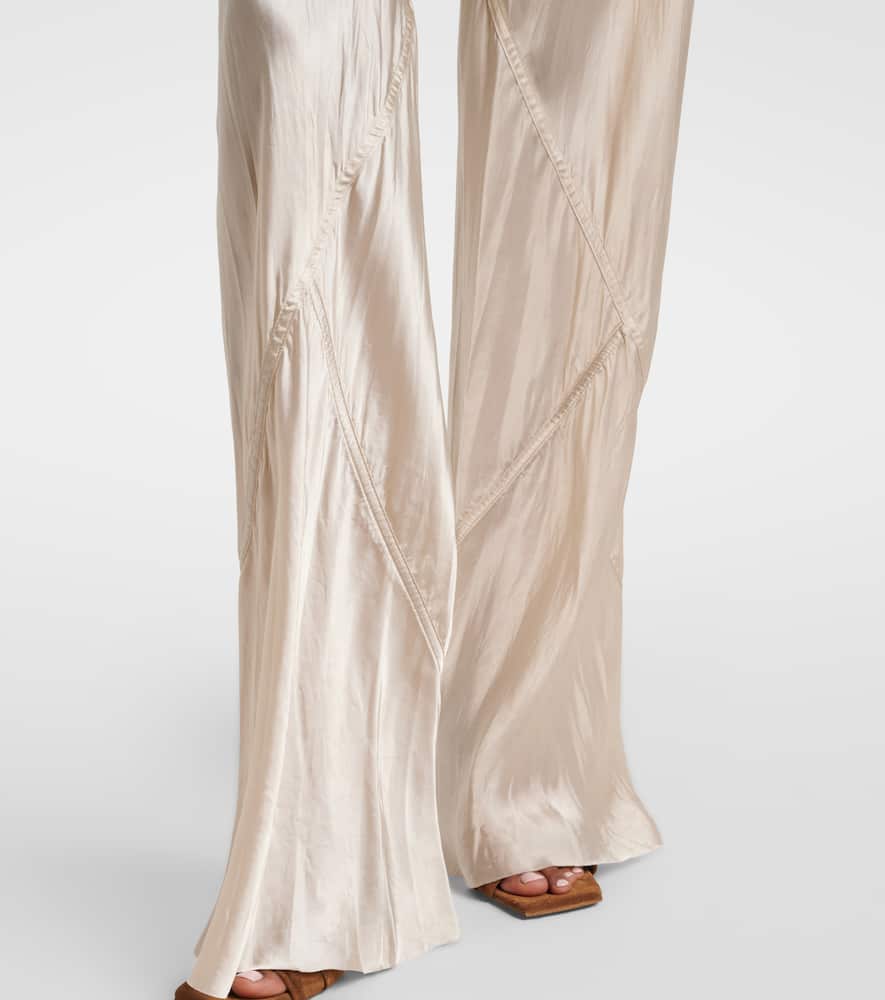 Satin flared pants