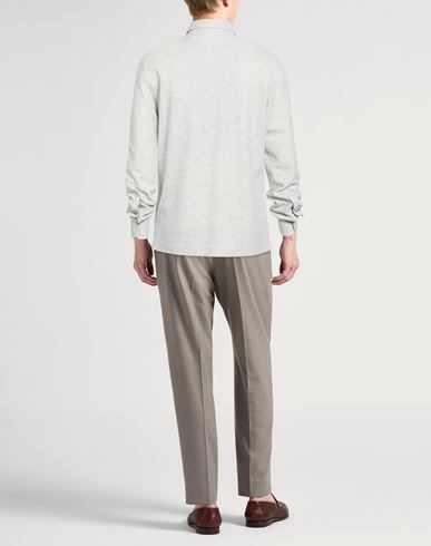Man Polo shirt Light grey Size M Cotton, Linen