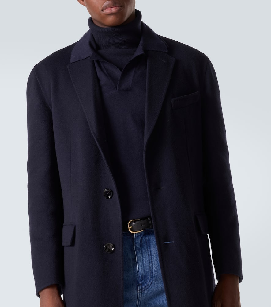 Cashmere and silk polo sweater