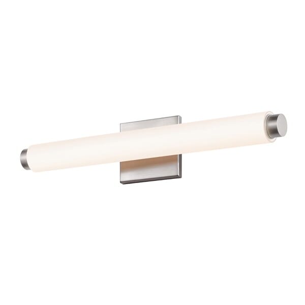 Tubo Slim LED 19.5" LED Drum Trim Bathroom Vanity Light in Satin Nicke