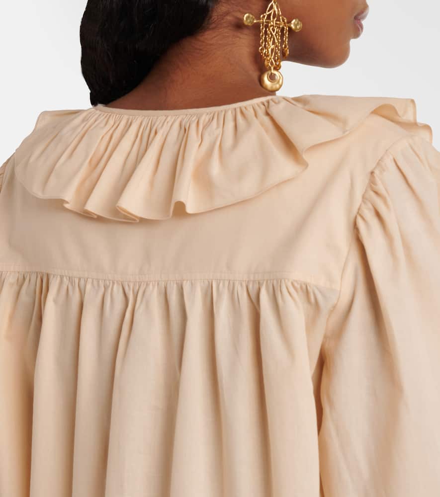 Chloé Ruffled cotton voile blouse