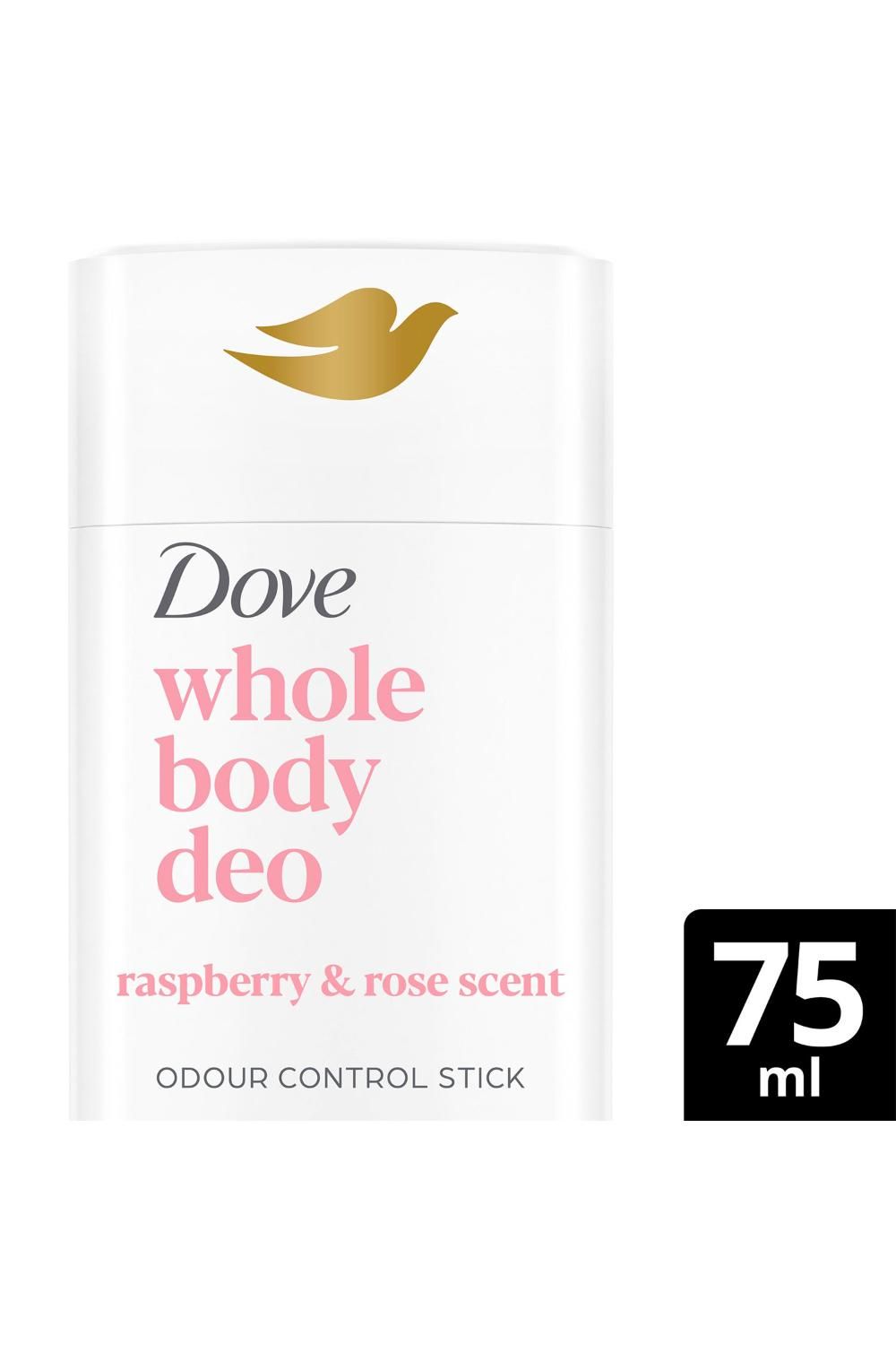 Dove Whole Body Deodorant Stick Long Lasting Raspberry & Rose , 6 Pack