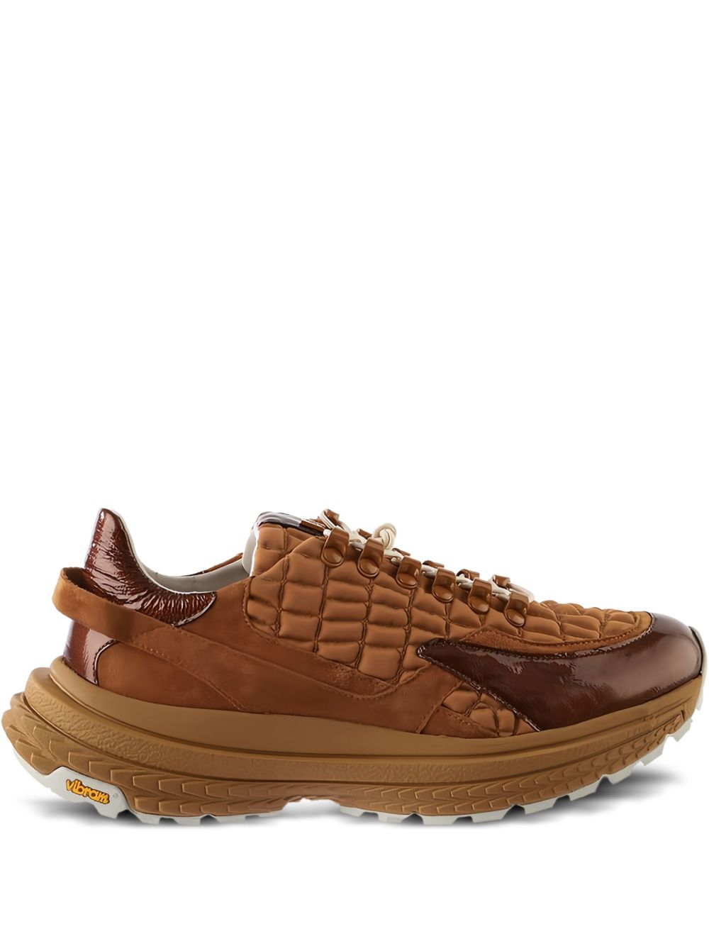Zac quilted leather sneakers - Brown