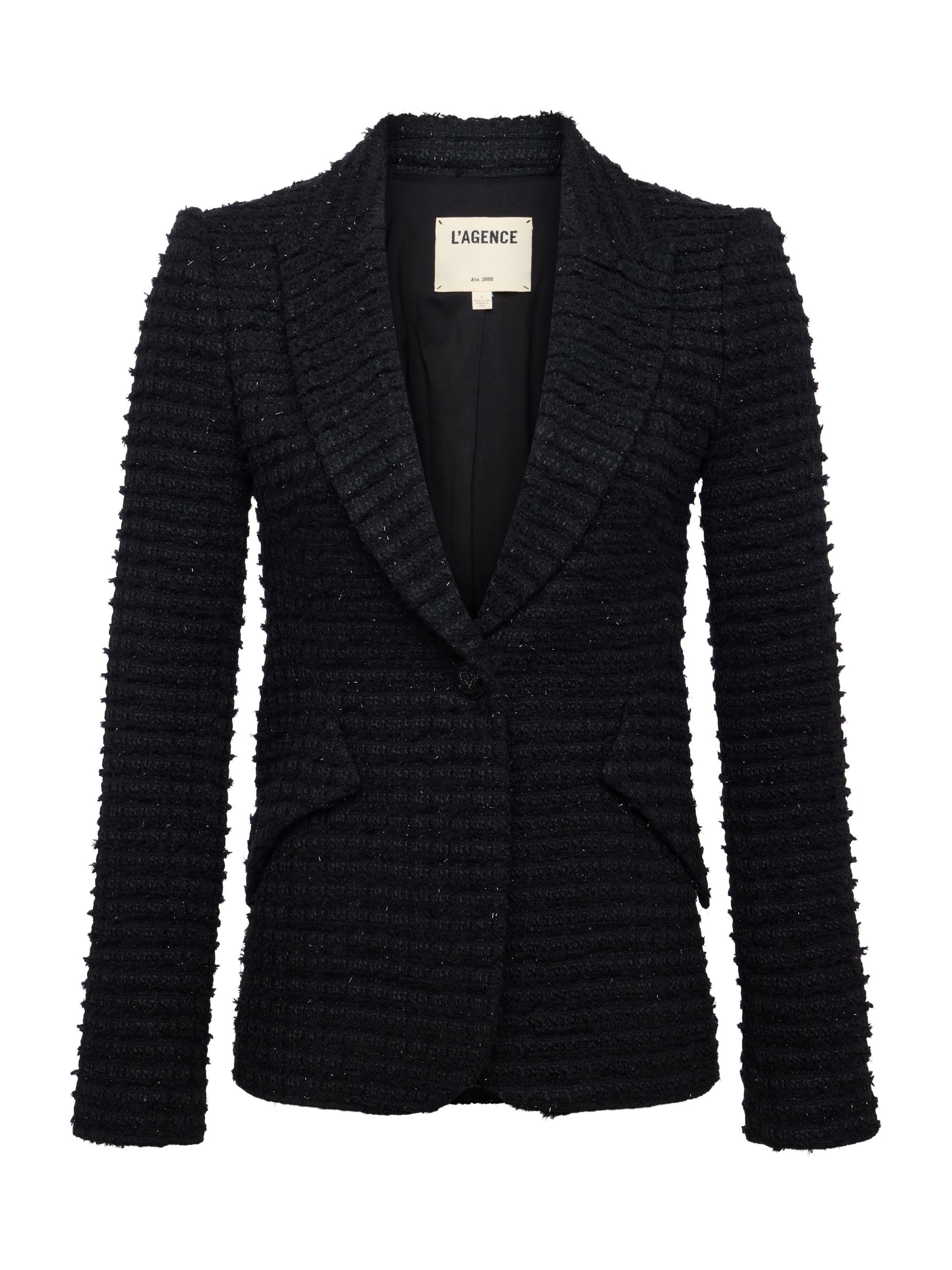 Chamberlain Tweed Blazer In Black