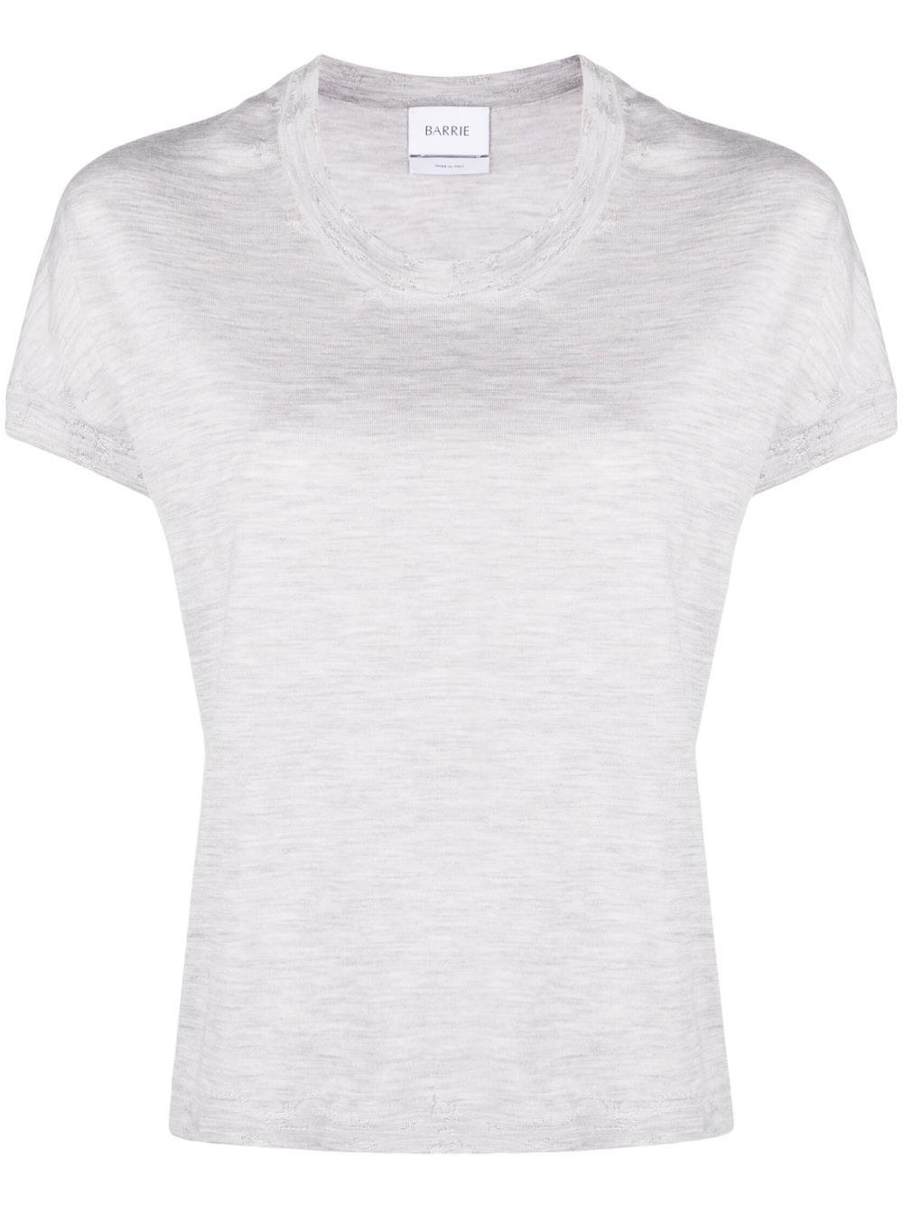 Short-sleeve cashmere top - Blue