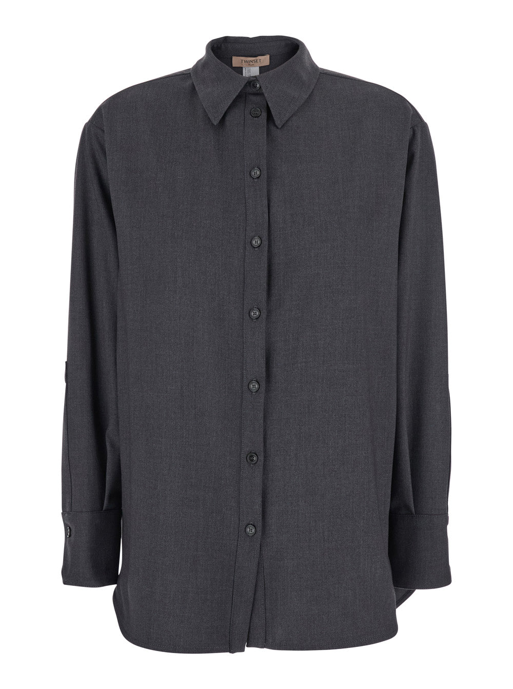 Textile Paper Blend Shirt — Gray
