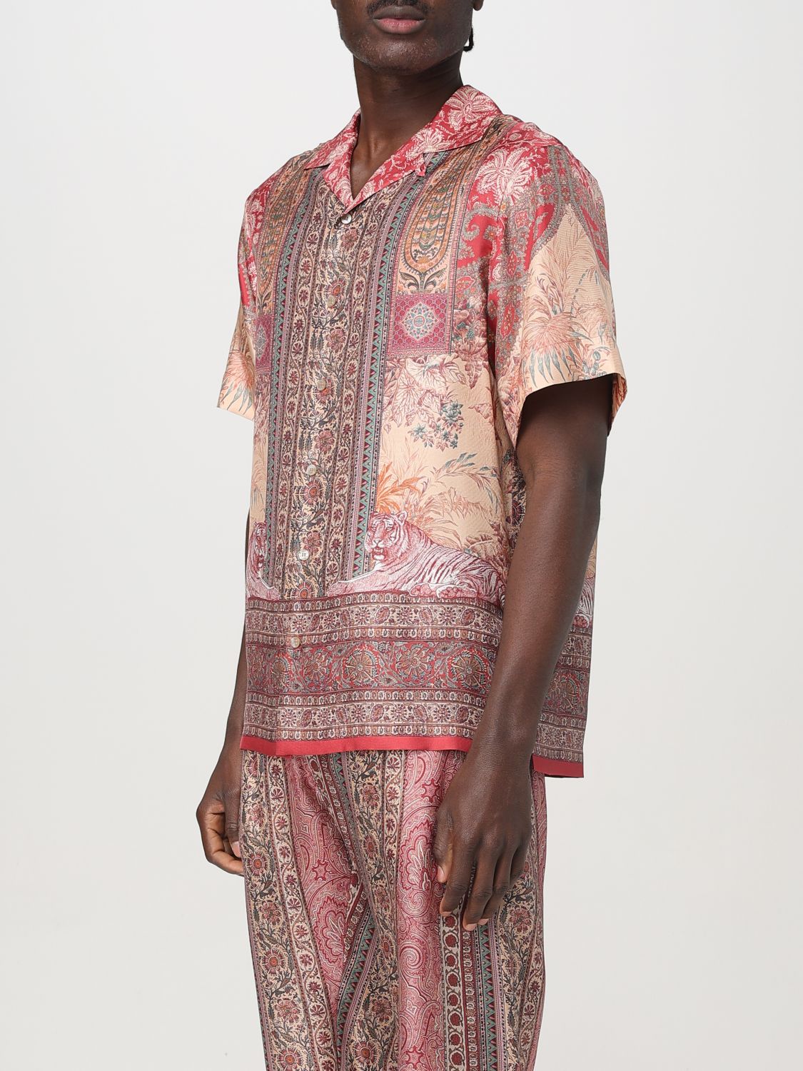 Paisley-print shirt - Neutrals