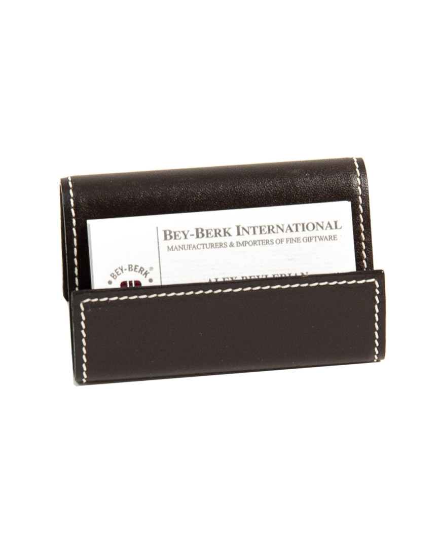 Coco Brown Leather Business Card Holder