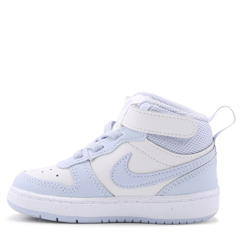 Kids' Court Borough Mid 2 High Top Sneaker Baby/Toddler Shoes (White/Lavender)