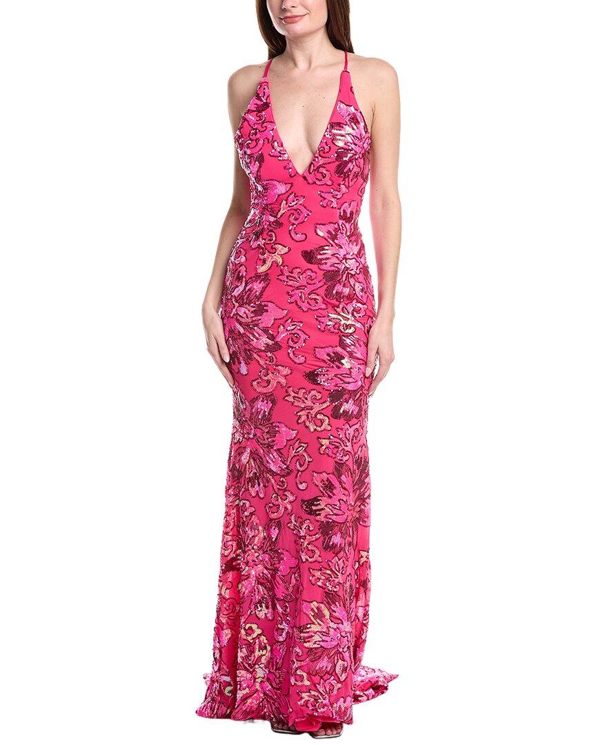 V-Neck Tie Back Sheath Dress