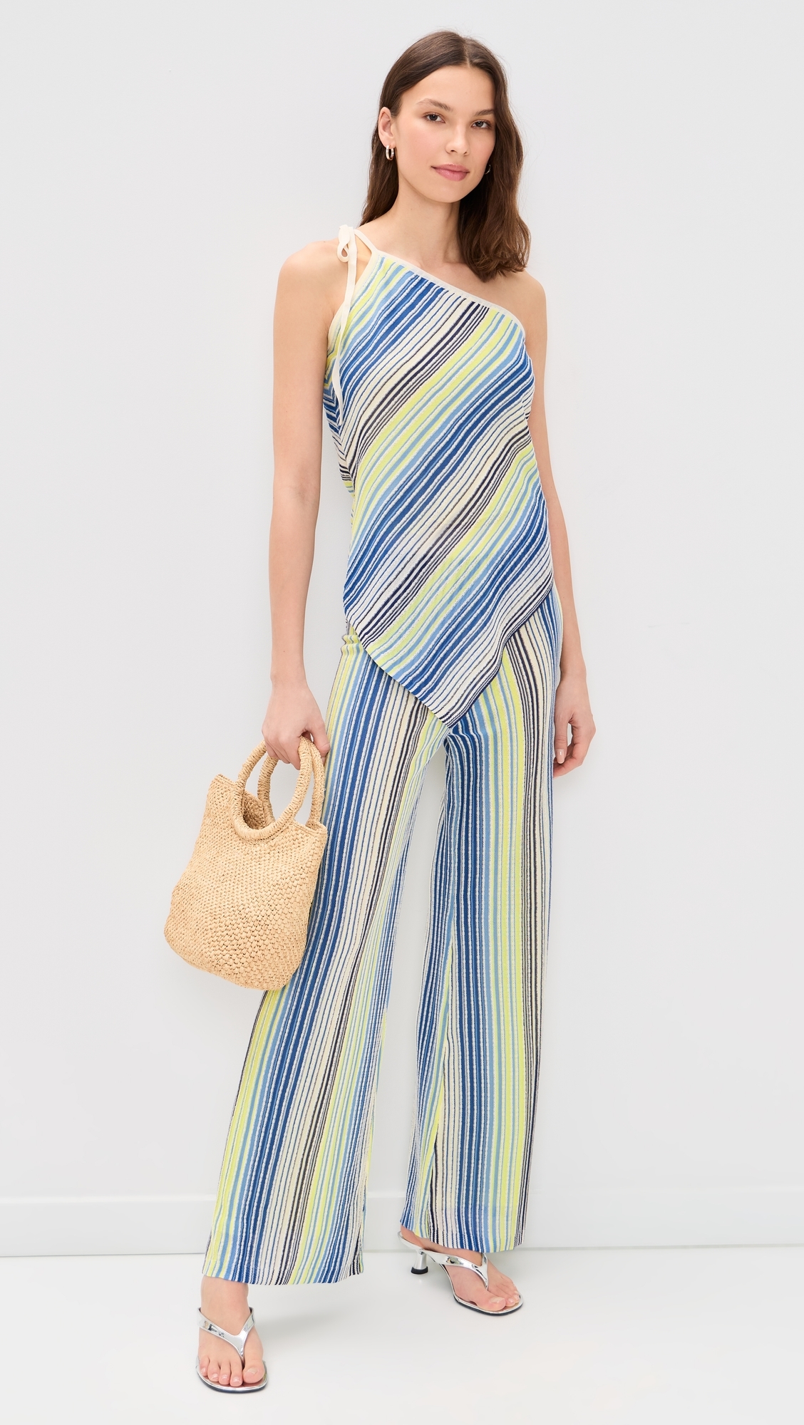 Kit Striped Knit Sweater Top Blue Multi