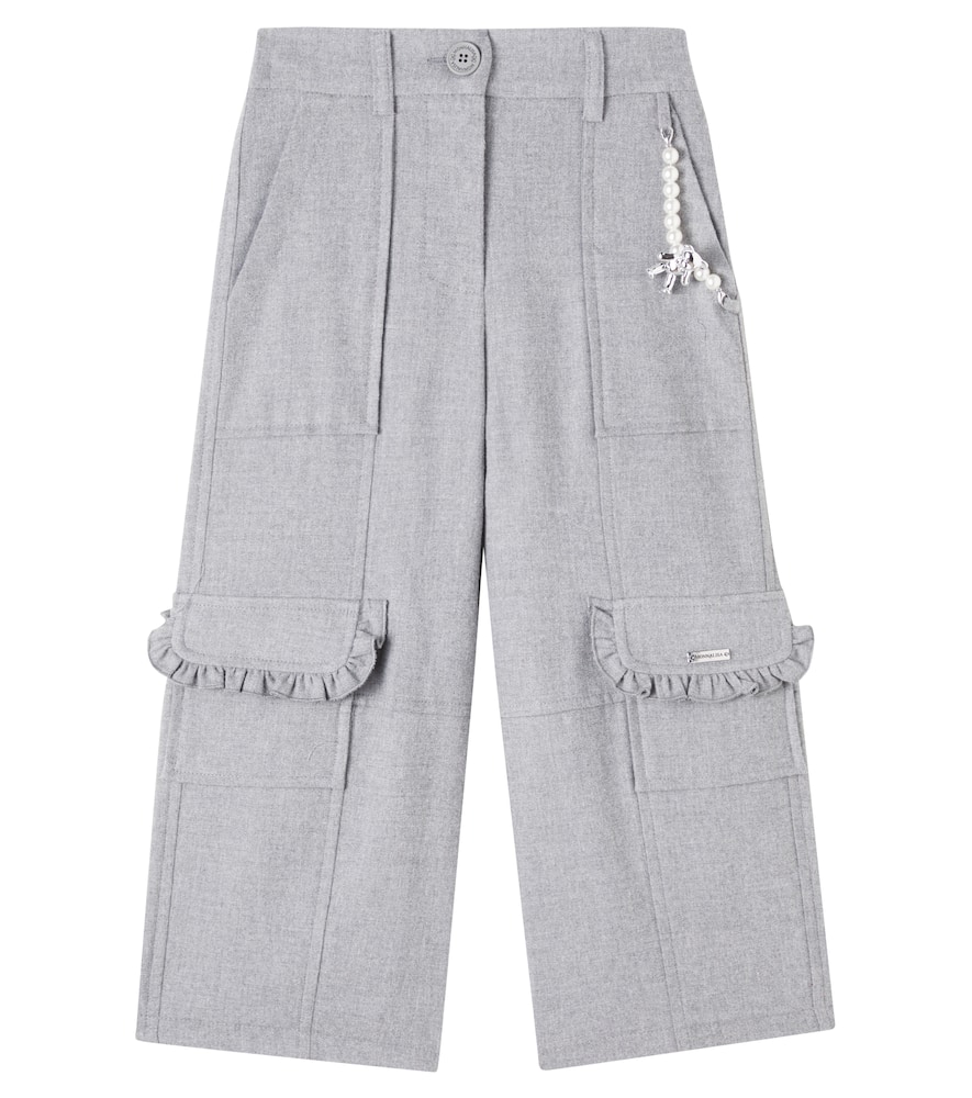 Embellished cotton-blend fleece sweatpants
