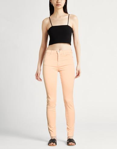 Woman Pants Salmon pink Size 27 Cotton, Viscose, Elastane