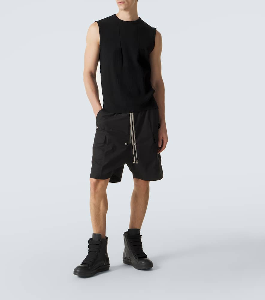 Ribbed-knit virgin wool tank top