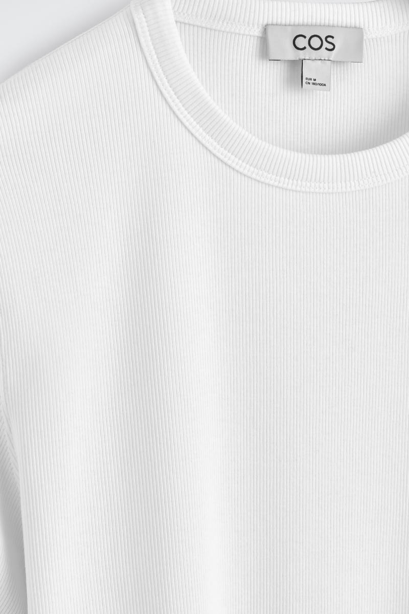 Slim Ribbed Cotton T-Shirt