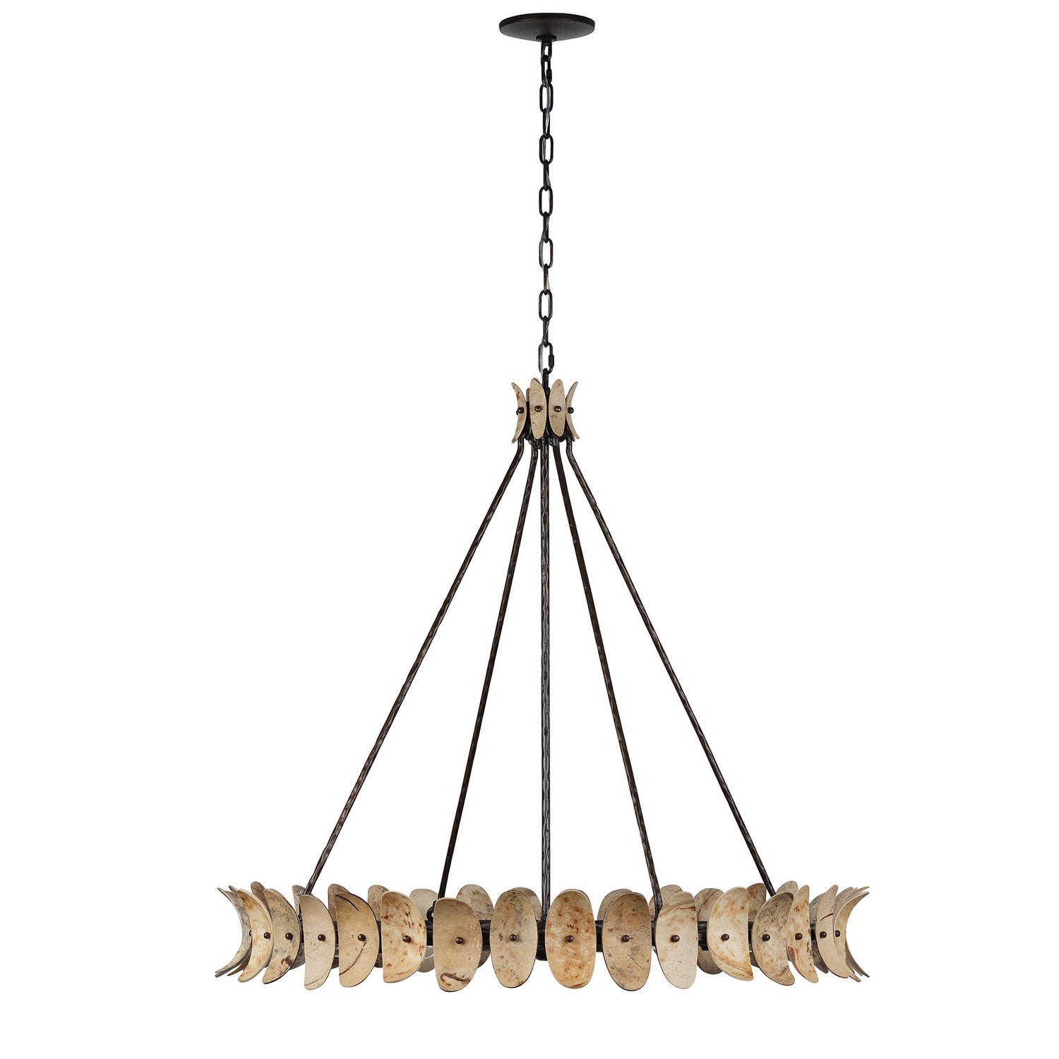 Monarch 8-Light Chandelier in Champagne Mist with Coconut She