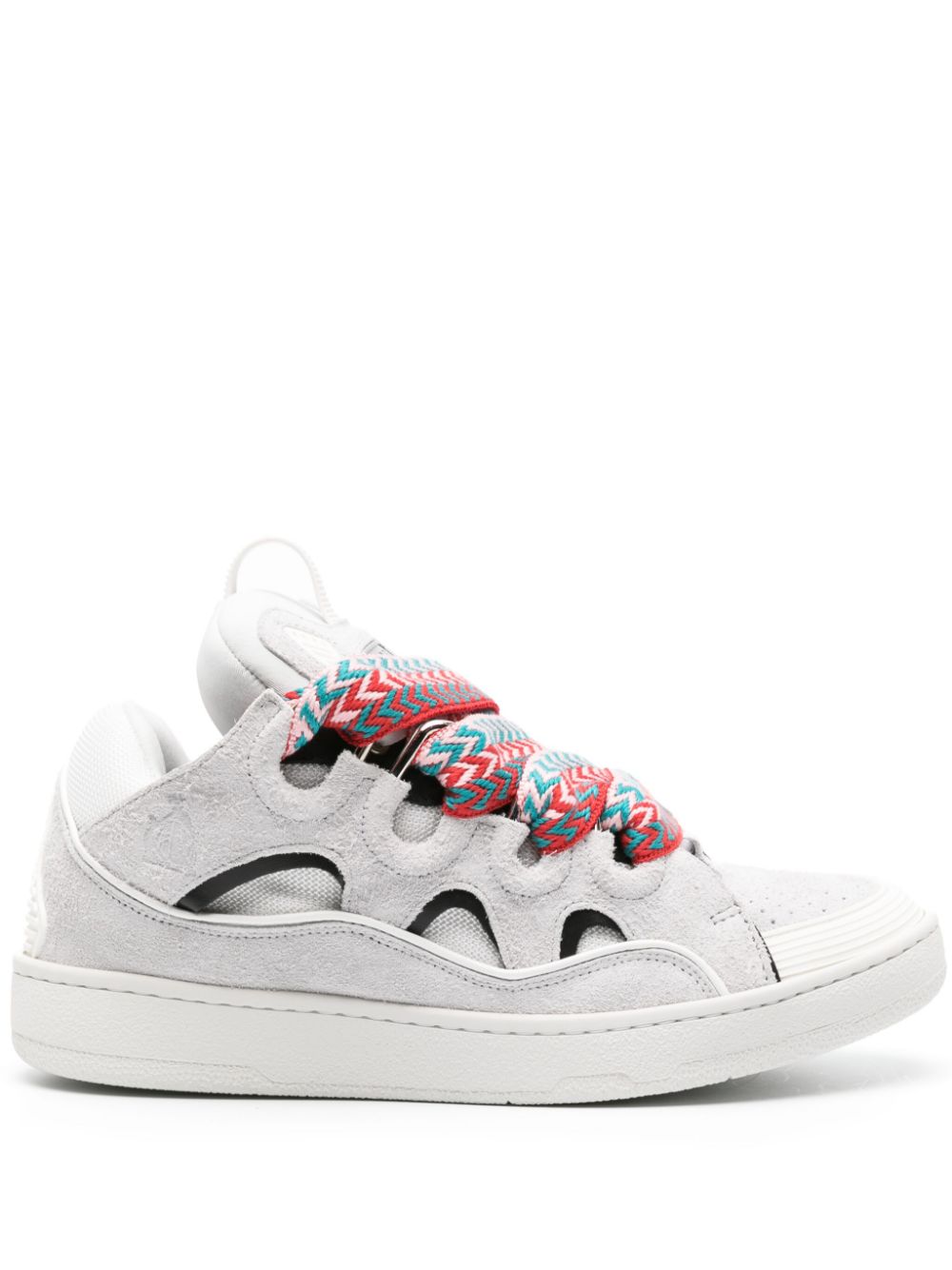 Curb panelled suede sneakers - Grey