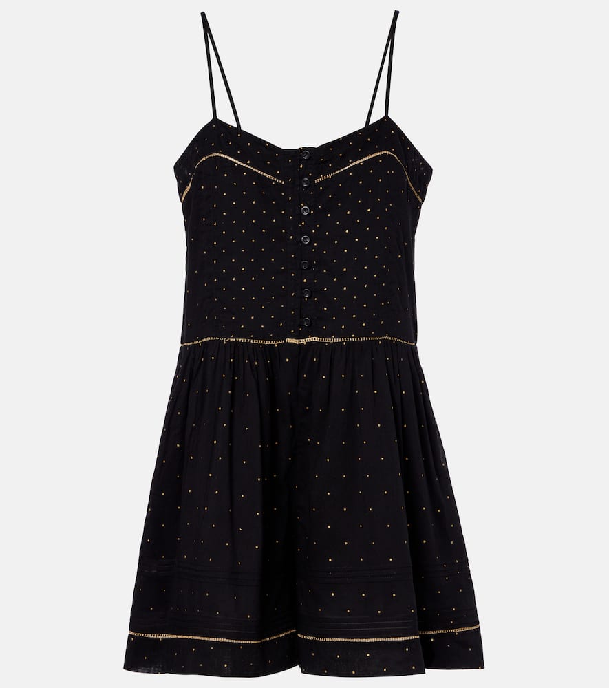 Vickie polka-dot cotton romper