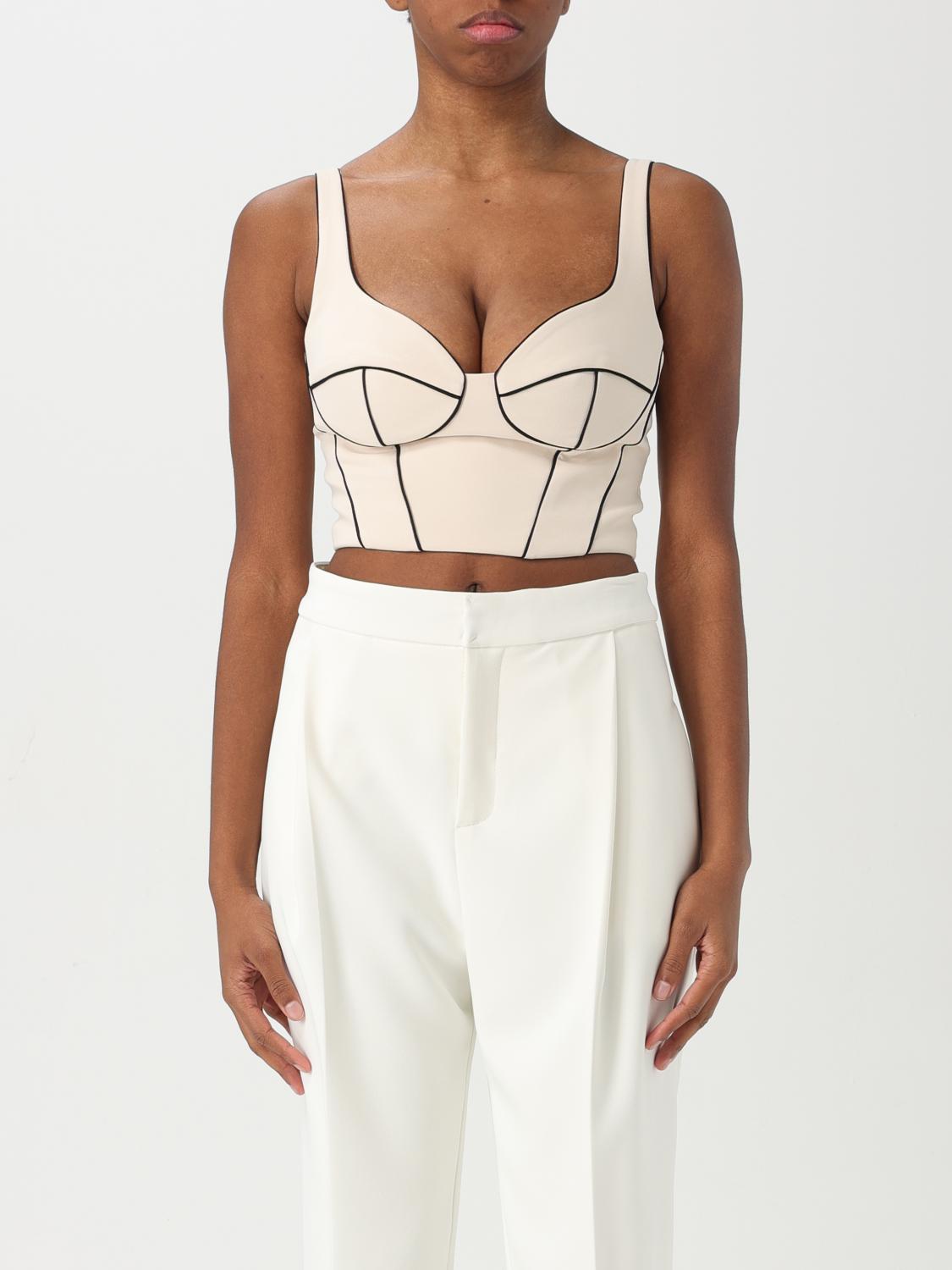 Contrasting piping top - Pink