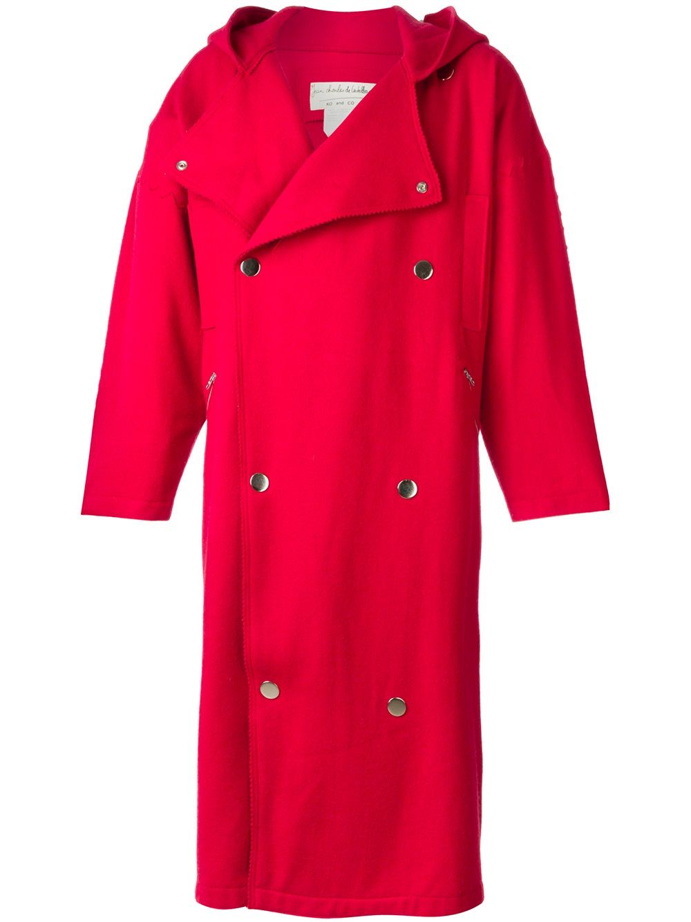 Hooded oversized coat - Red