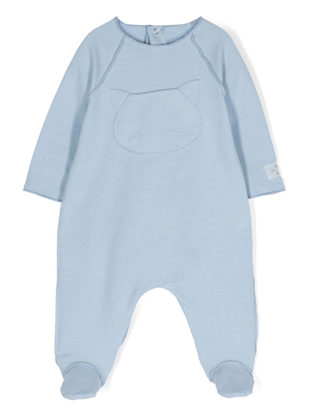 Logo-appliqué cotton blend romper - Pink
